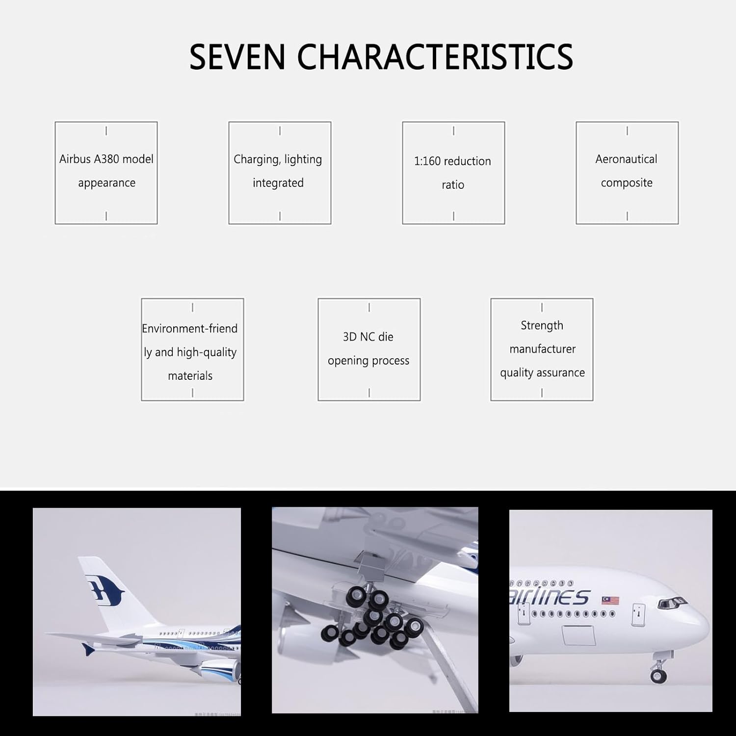 1:160 Scale Malaysia Airlines  - Model Kit Airplane review and price